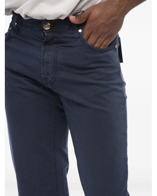 Corneliani Blue Lazise Five-Pocket Jeans for men