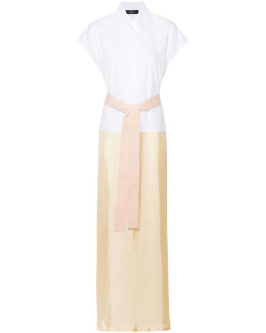 Vestido largo con diseño colour block Fabiana Filippi de color White
