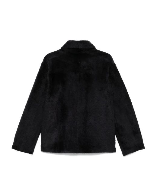Arma Black Reversible Shearling Leather Jacket
