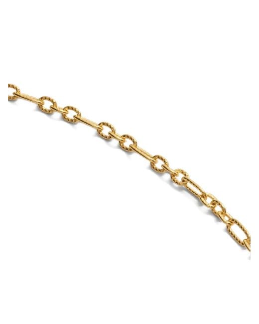 Monica Vinader White Textured-Chain Necklace
