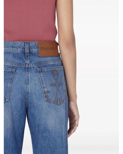J.W. Anderson Blue Cut-Out Bootcut Jeans