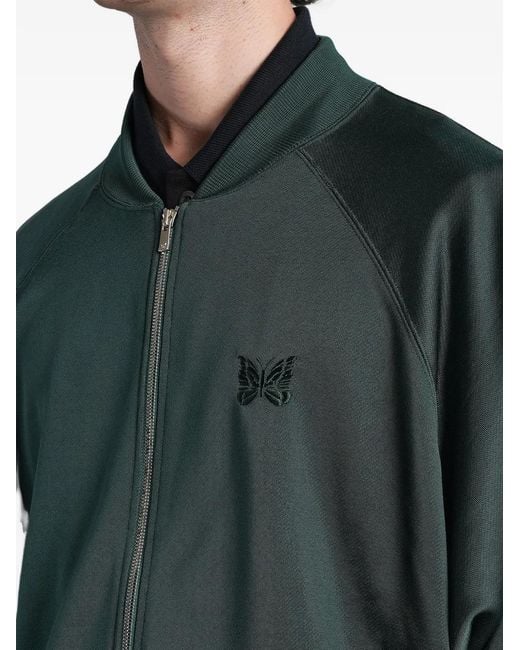 Needles Green Zip-Up Track Jacket for men