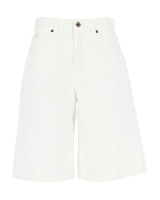 Jacob Cohen White Pockets Bermuda Shorts