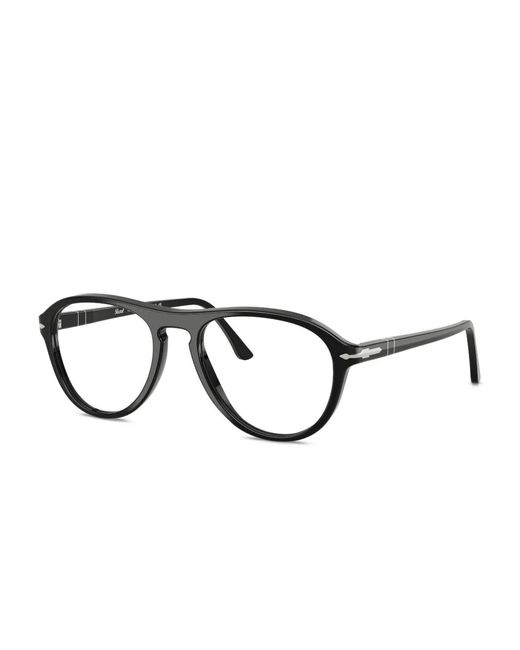 Persol Black Pilot-Frame Glasses