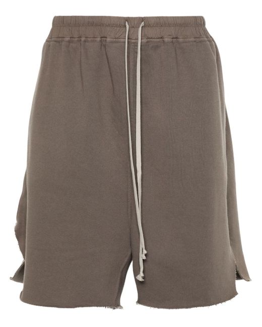 Rick Owens Gray Long Boxers Organic Cotton Shorts for men