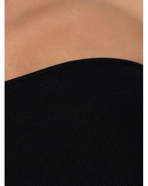 Entire studios Blue Strapless Ribbed Midi Dress