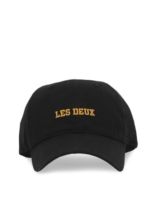 Les Deux Black Logo-Embroidered Cap for men