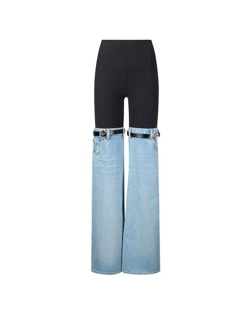 Coperni Blue Paneled Belted Trousers