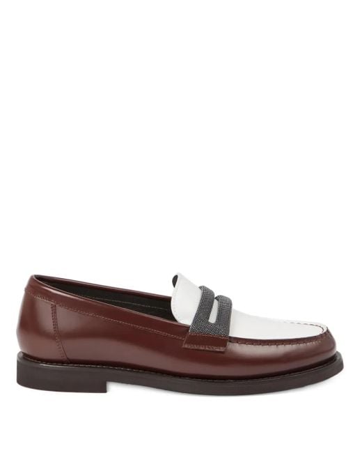 Brunello Cucinelli Brown Leather Loafer