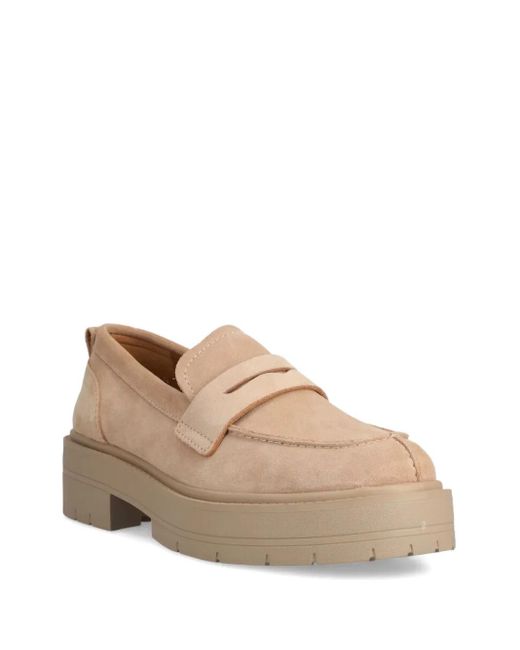 Geox Natural Suede Slip-On Loafers