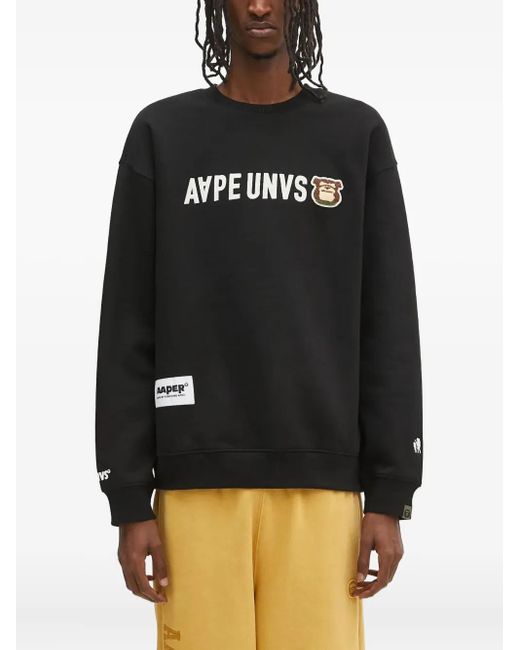 Aape By A Bathing Ape Black Aape Aaper Sweatshirt for men