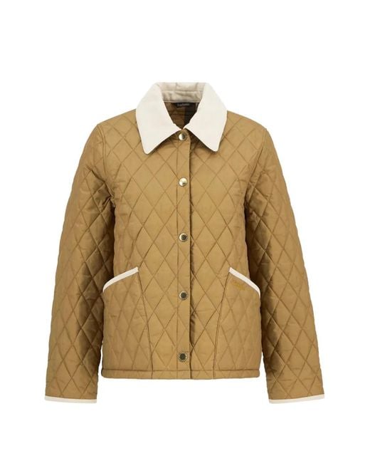 Barbour Natural Liddesdale Quilted Collar Jacket