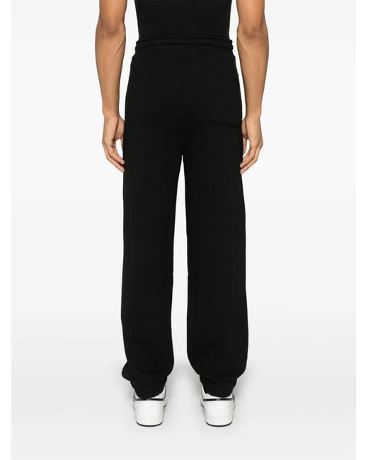 HUGO Black Logo-Print Track Pants for men