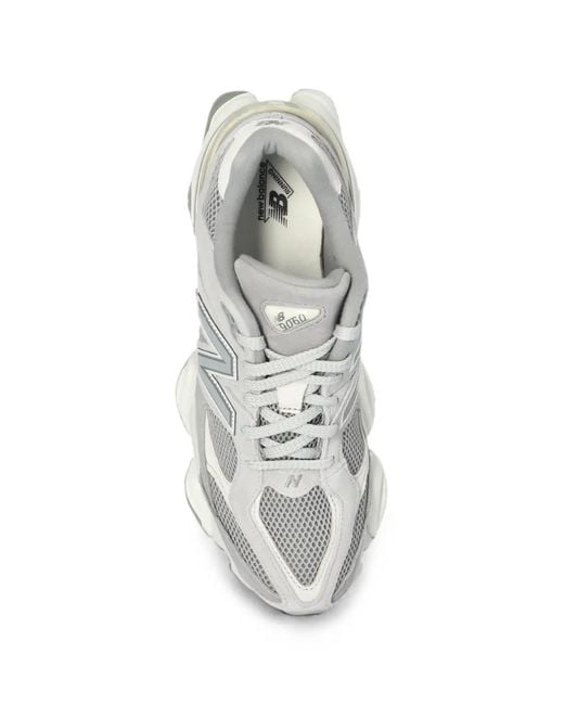 New Balance Gray 9060 Mesh-Panel Sneakers