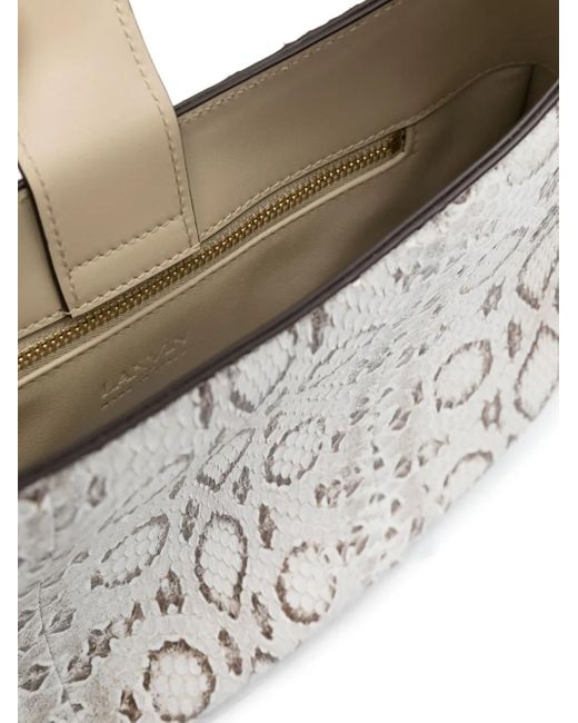 Lanvin White Cat Pm Cheetah-Print Tote Bag