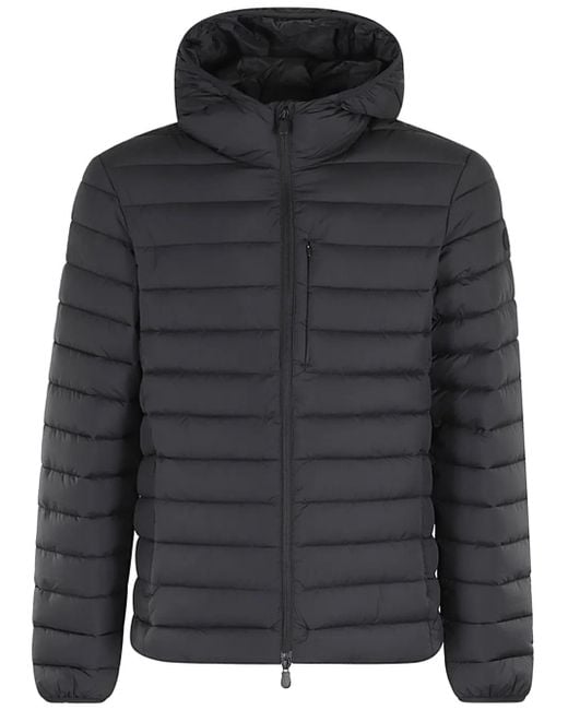 Save The Duck Black Juncus Puffer Jacket for men