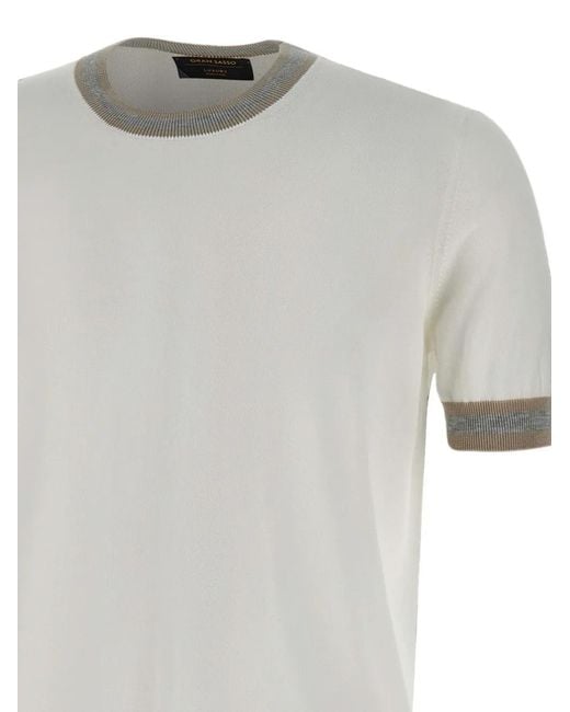 Gran Sasso Gray Short-Sleeve Crew-Neck T-Shirt for men