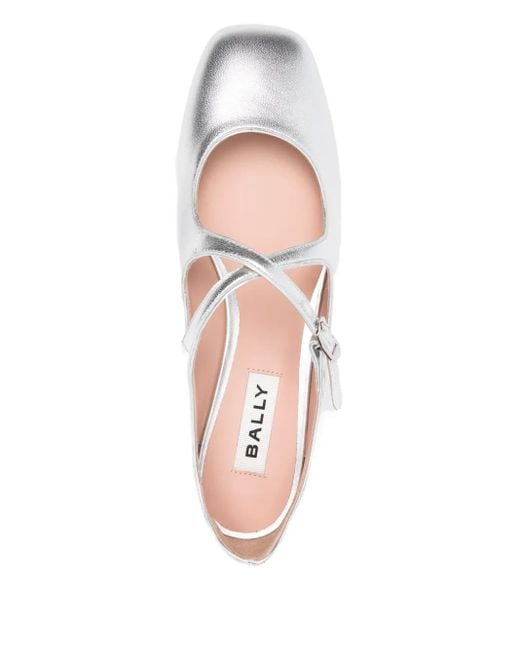 Ballerine Con Fibbia di Bally in White