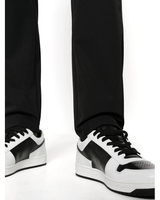 Herno Black Drawstring-Waist Slim-Cut Trousers for men