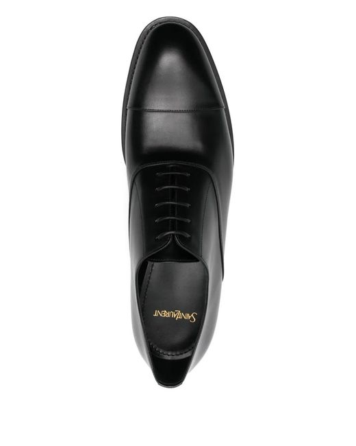 Saint Laurent Black Lace-Up Loafers for men