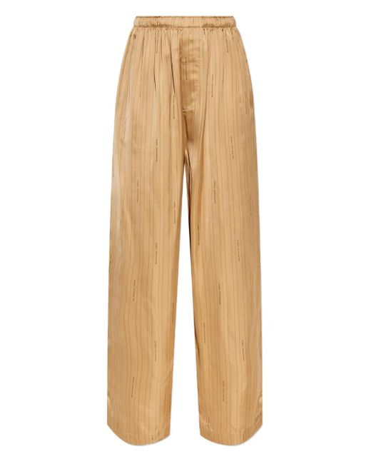 Balenciaga Gestreepte Broek in het Natural