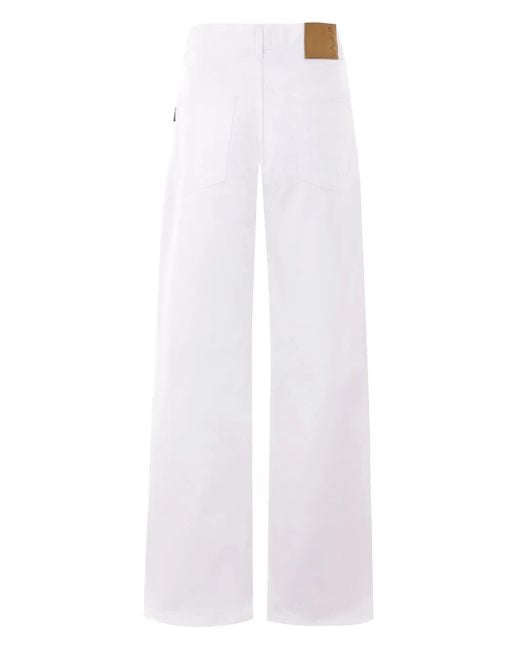 Haikure White Logo-Patch Jeans