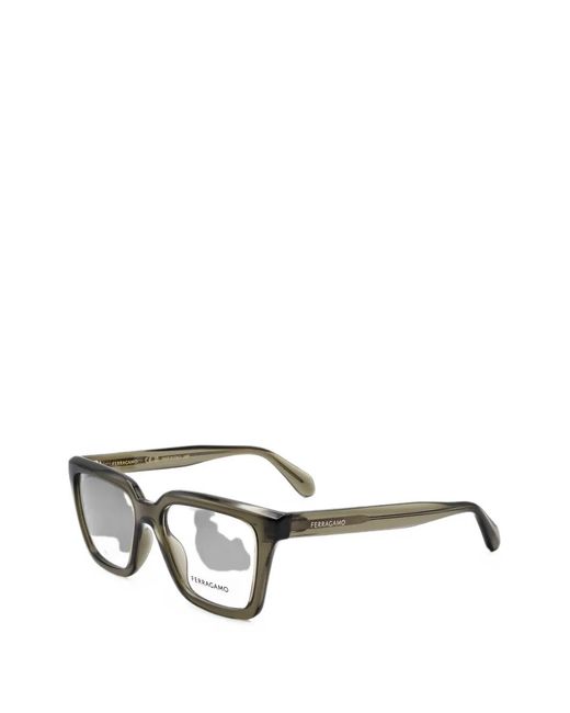 Ferragamo Black Square-Frame Glasses