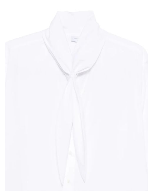 Aspesi White Tie-Neck Shirt