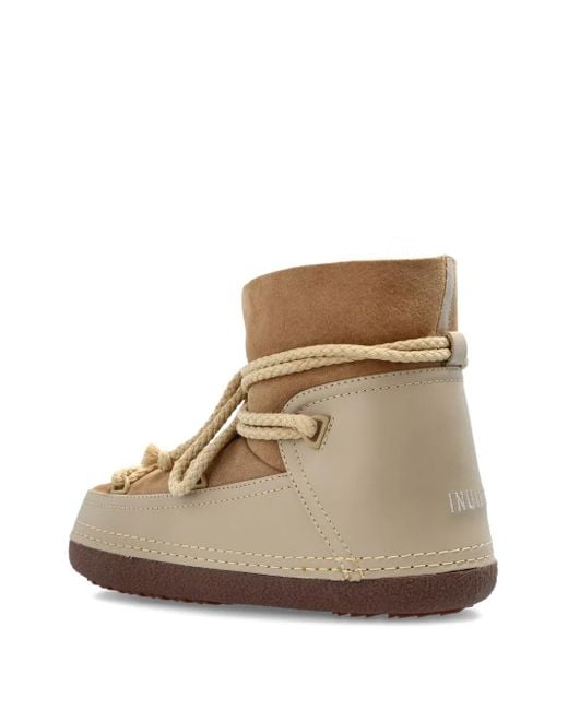 Inuikii Natural Leather Lace-Up Snow Boots