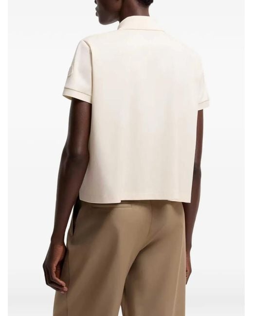 Moncler White Polo