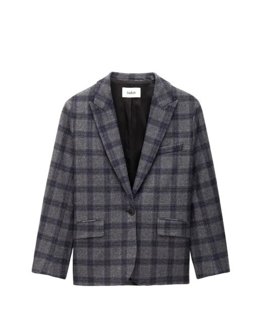 Ba&sh Blue Teece Checked Blazer