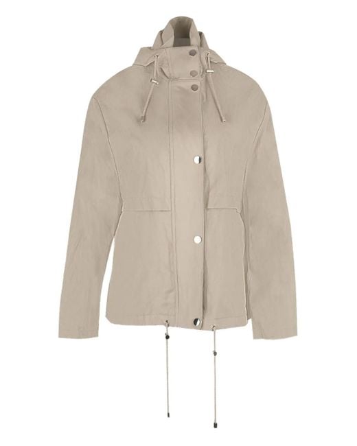 Michael Kors Natural Crushed Hooded Jacket