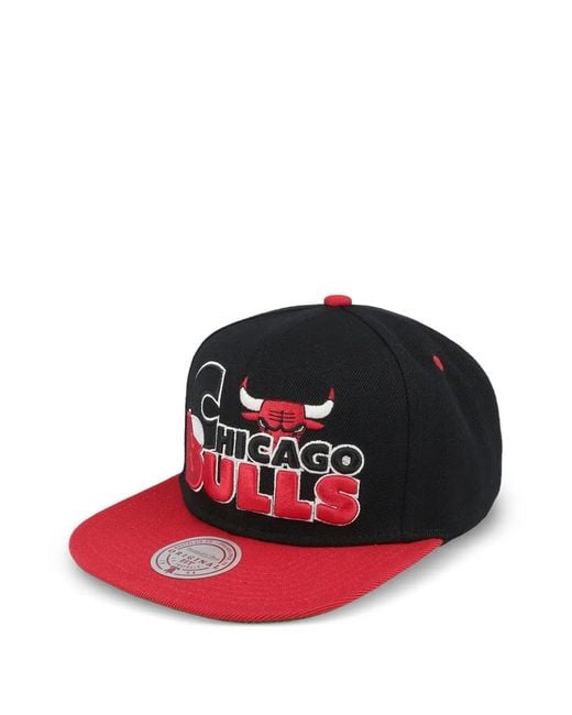 Mitchell & Ness Red Chicago Bulls Text Stack 1 Og Cap for men