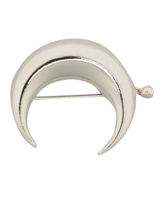 MARINE SERRE White Regenerated Moon-Shape Hair Cuff