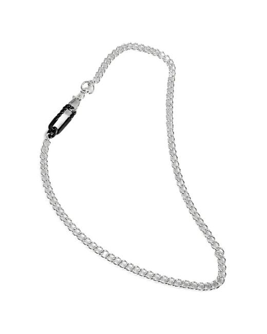 Yoj White Two-Tone Link Necklace for men