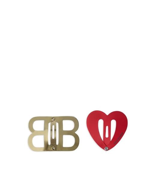 Balenciaga White Logo Clip Set
