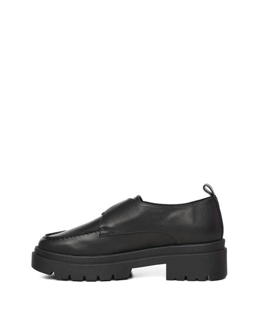 Coccinelle Black Buckle Platform Loafers