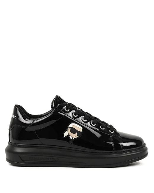 Karl Lagerfeld Black Kapri Nft Leather Sneakers for men