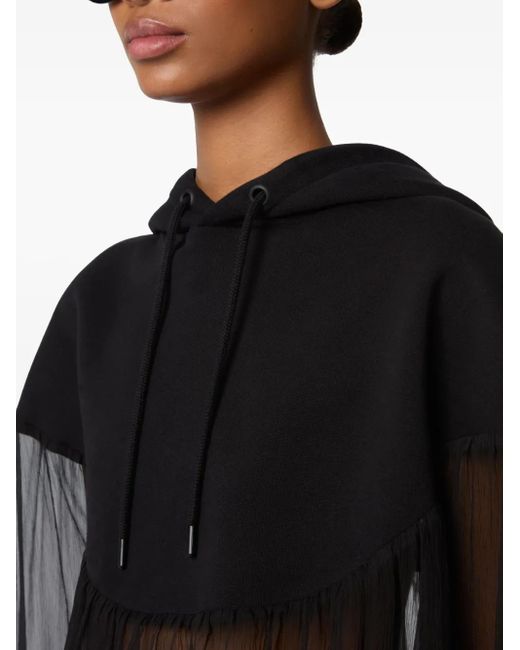 Nina Ricci シフォンパネル パーカー Black