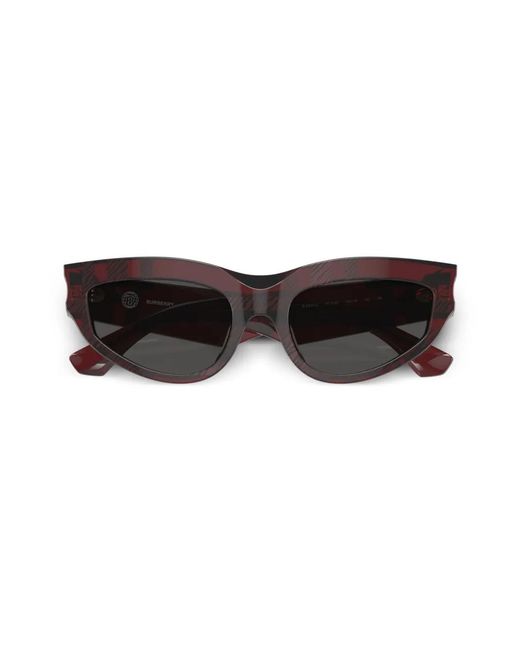 Burberry Brown Checkered Cat-Eye Sunglasses