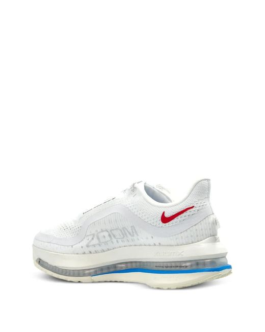 Nike White Pegasus Logo-Patch Sneakers