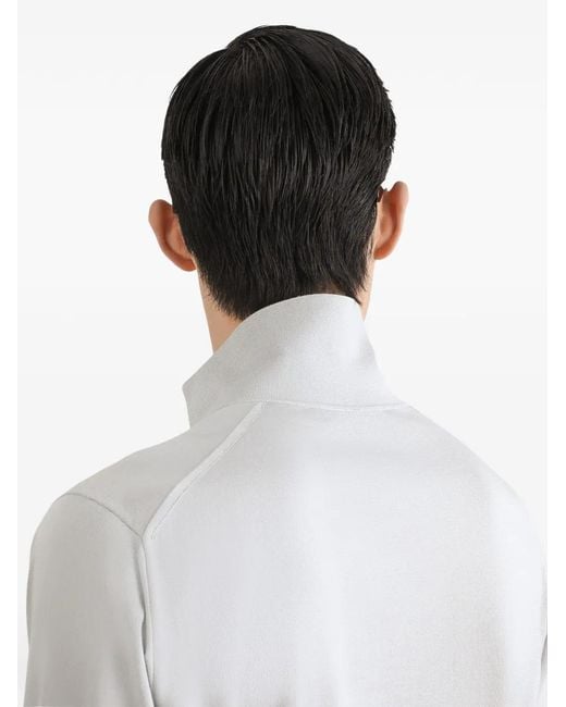 Dolce & Gabbana White Silk Polo Shirt for men