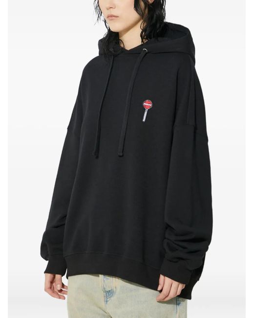 Fiorucci Black Lollipop-Embroidered Hoodie