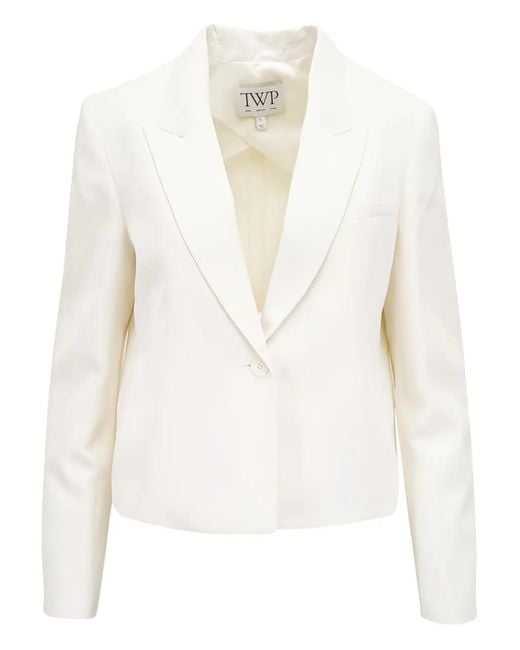 Twp White Sawyer Peak-Lapel Blazer