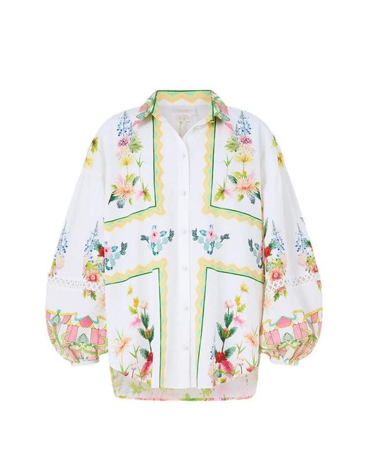 Camilla White The Call Of Catalonia Blouse