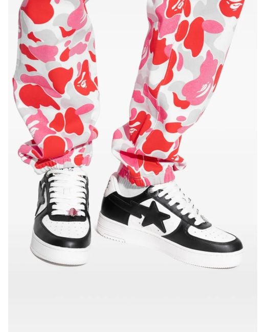A Bathing Ape Black Star Patch Low-Top Sneakers for men