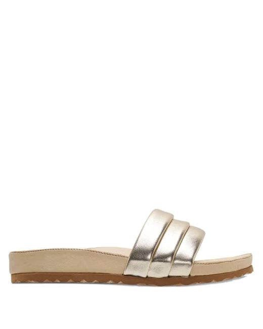 Bloc B. White Padded Leather Sandals