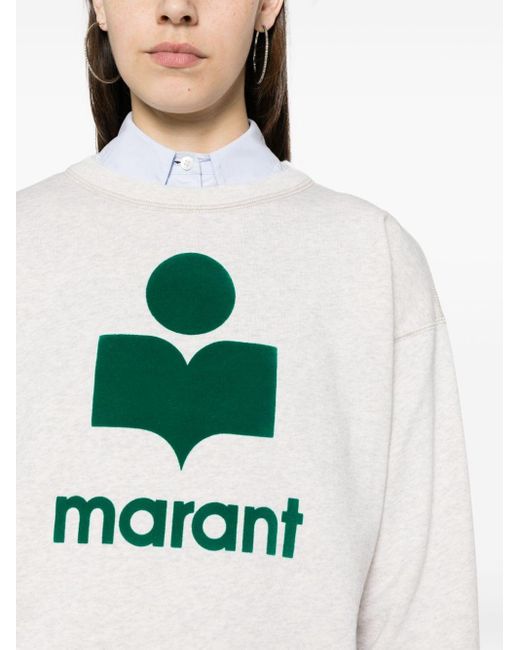 Isabel Marant Multicolor Mobyli Flocked-logo Sweatshirt