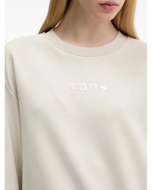 Vans White Embroidered Sweatshirt