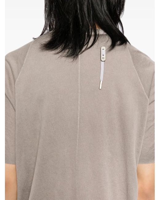 Boris Bidjan Saberi Gray Round Neck Longline T-Shirt for men